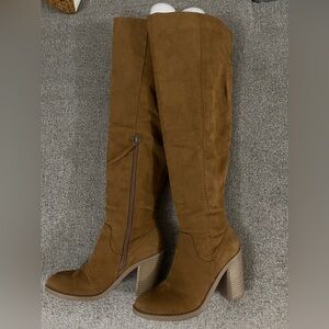 Over the knee dolce vita cognac heeled boot